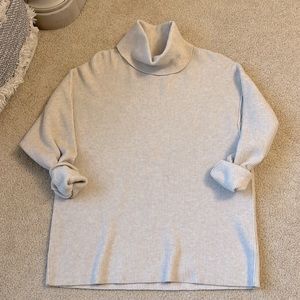 Free People oversized tunic sweater in cream/beige